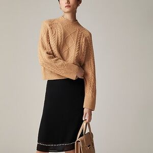J. Crew Cable-knit Rollneck Sweater in Supersoft Yarn